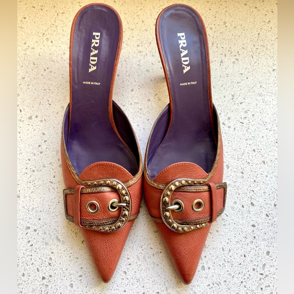 Prada Deep Pink Mule Heel, Size10